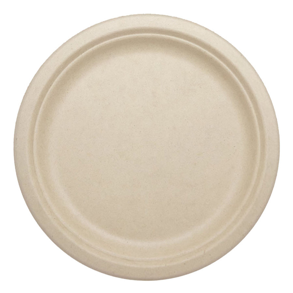 small biodegradable round plates (200 pcs per carton)