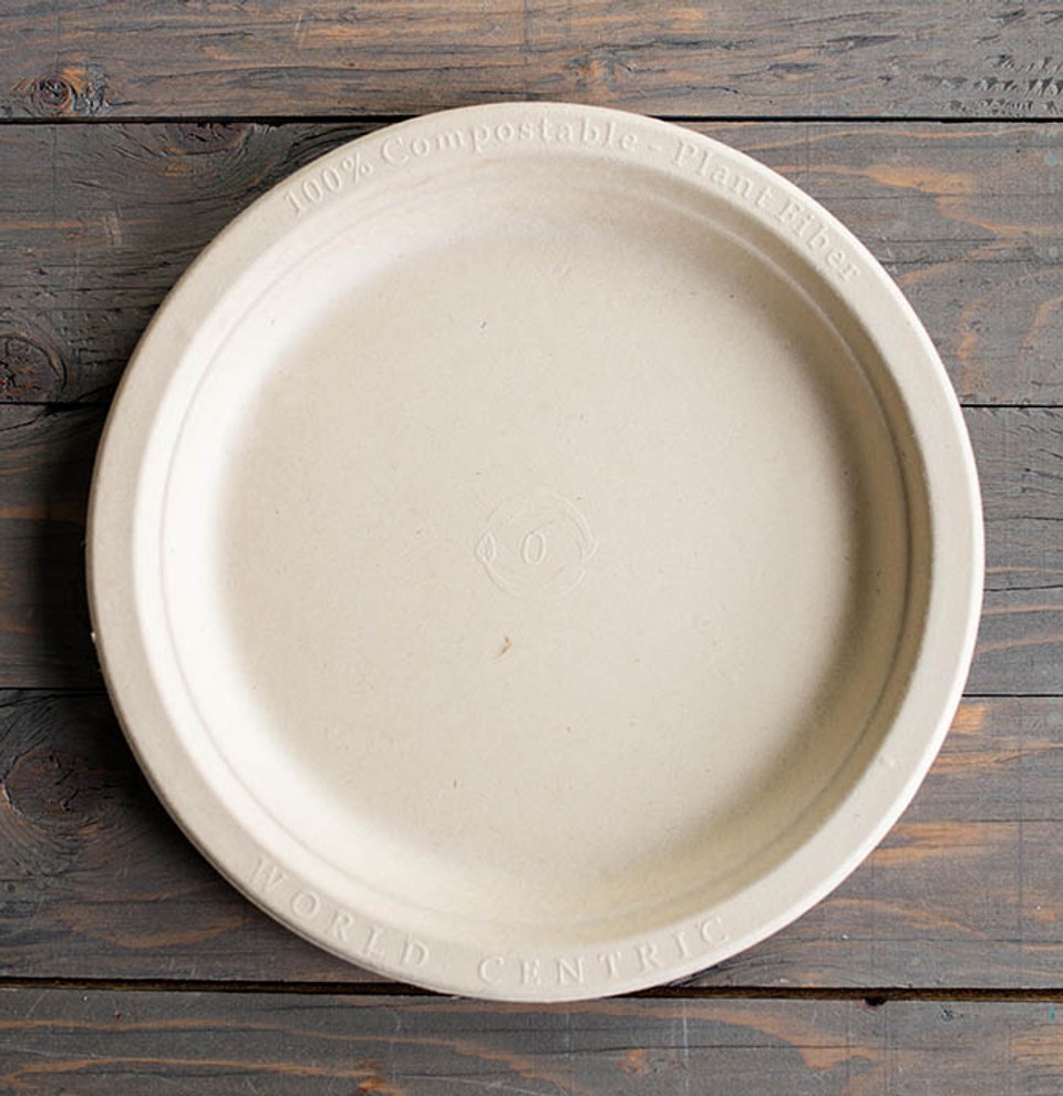 small biodegradable round plates (200 pcs per carton)